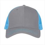 Gray with Light Blue Mesh and Stitching Front